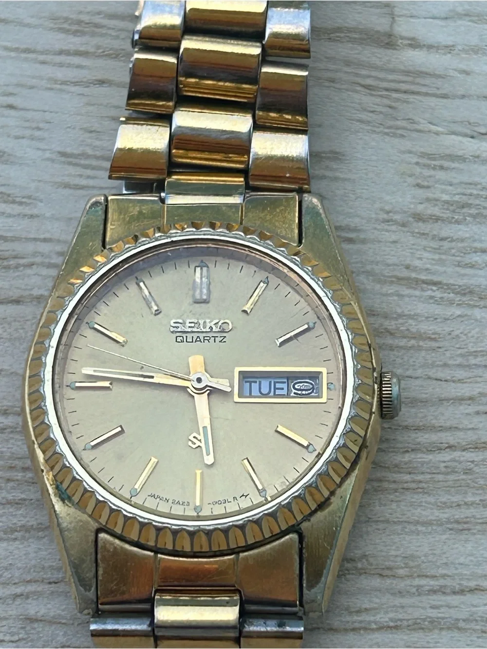 Seiko Gold-Tone Women's Bracelet Watch with Day-Date